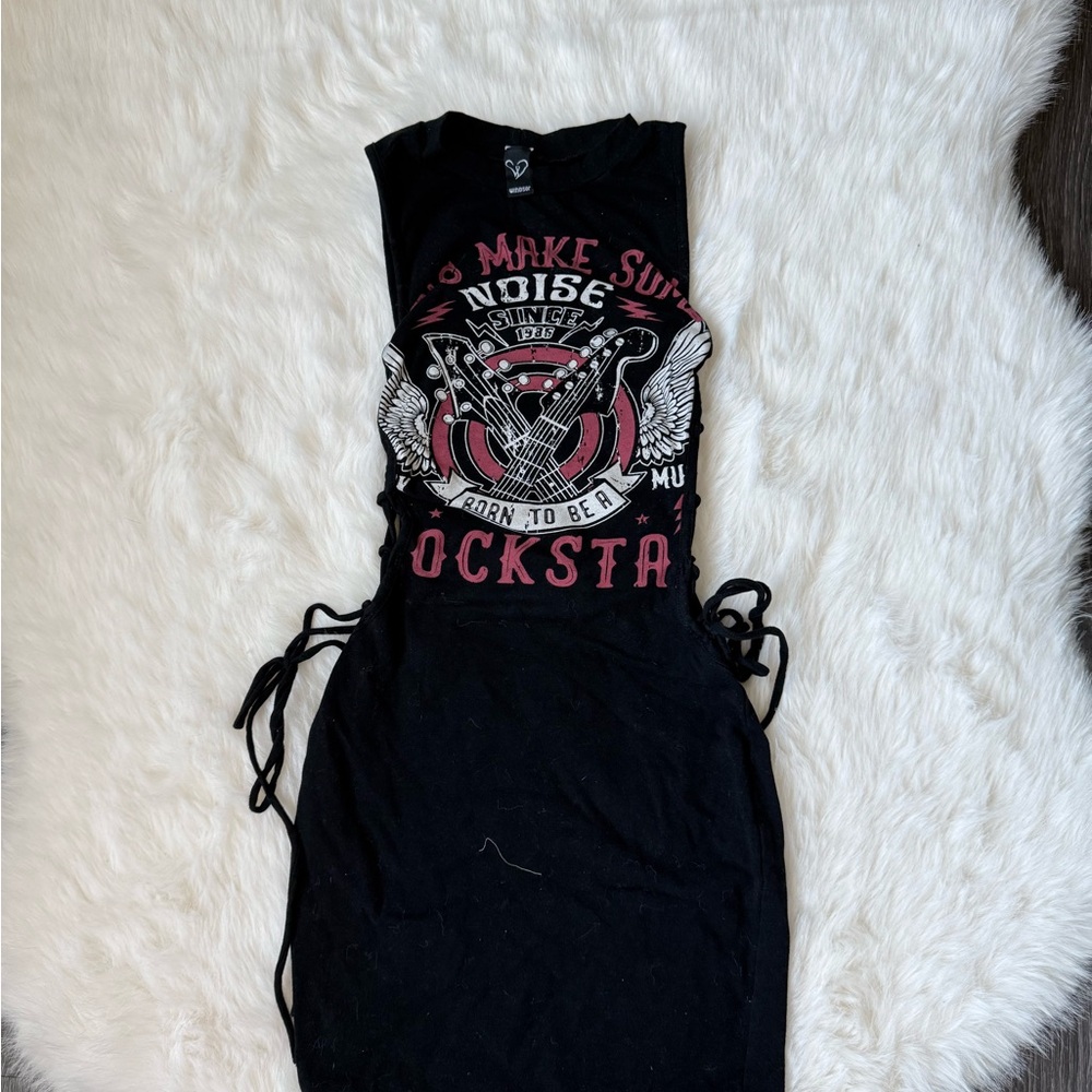 Windsor Black Rockstar Mini Dress